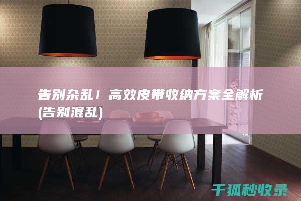 告别杂乱！高效皮带收纳方案全解析 (告别混乱)