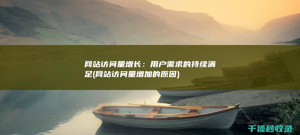 网站访问量增长：用户需求的持续满足 (网站访问量增加的原因)