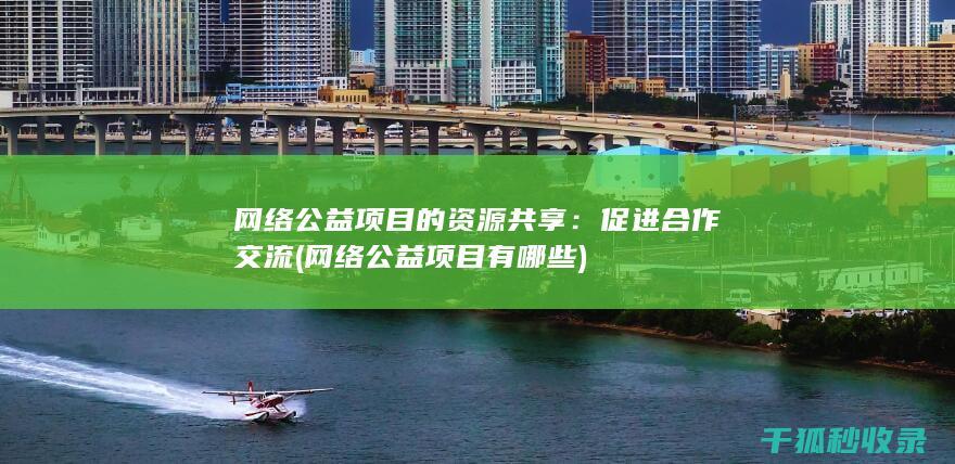 网络公益项目的资源共享：促进合作交流 (网络公益项目有哪些)
